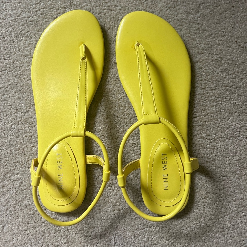 Nine West Bright Yellow Sandals